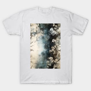 Abstract design of flowers and vines T-Shirt